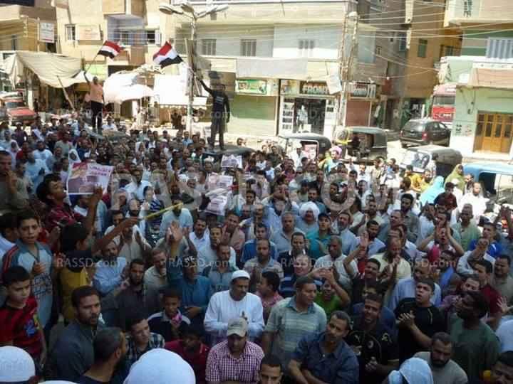 وقفة لرفض الانقلاب بمركز سمالوط في المنيا