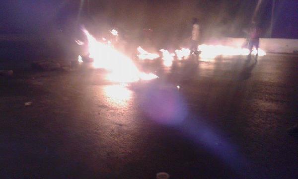 قطع الطريق الدائري بـ”شبرا الخيمة” في “القليوبية”