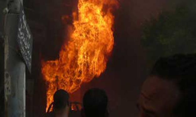 حريق محدود ببنك مصر فرع 6 أكتوبر ببورسعيد