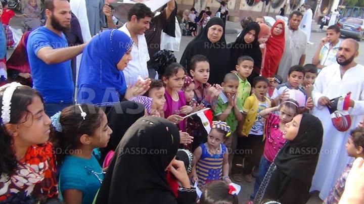 وقفة للأطفال ضد الانقلاب ببنى سويف