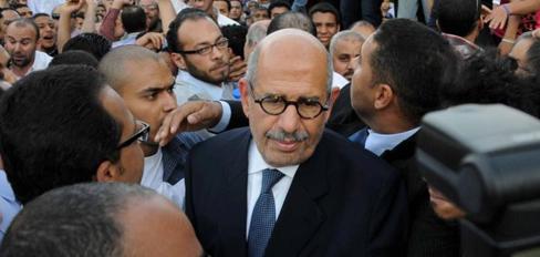 متى ينضم البرادعي لاعتصام رابعة؟