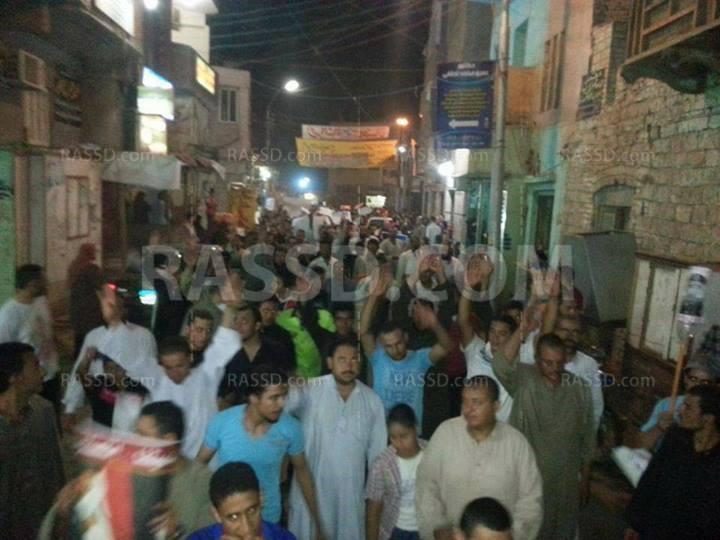 مسيرة لرفض الانقلاب ببني سويف