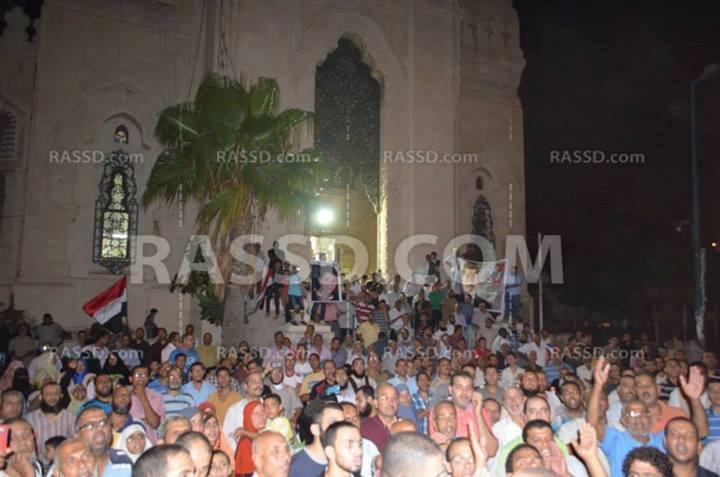 مسيرة لرافضي الانقلاب من القائد إبراهيم لمكتبة الإسكندرية