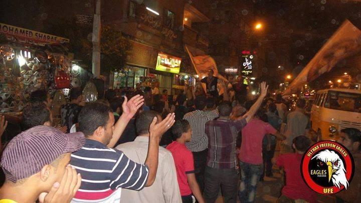 أولتراس نسور الحرية بدسوق يدشنون حركتهم بفعالية ضد الإنقلاب