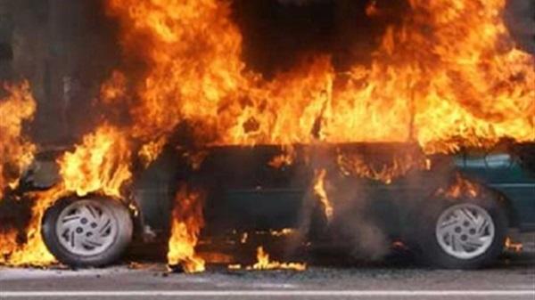 مجهولون يضرمون النيران بسيارة ضابط بثاني مدينة نصر