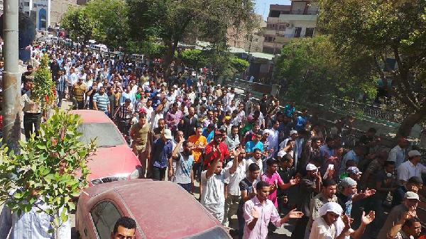 مسيرة بالآلاف في الفيوم ضد الإبادة الجماعية