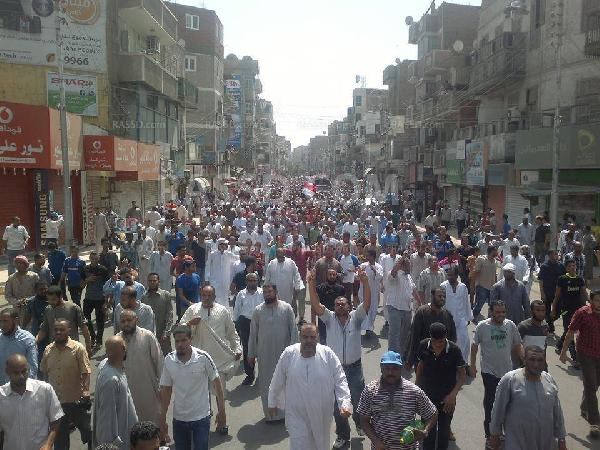 مظاهرات حاشدة بقنا ضد مجازر فض الاعتصام