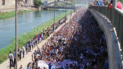 الآلاف بالبحيرة يشاركون في مظاهرات منددة بمجازر فض الاعتصام