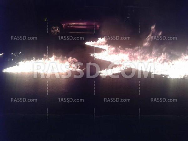 مجهولون يقطعون شارع “شبين” في محافظة “الإسماعيلية”