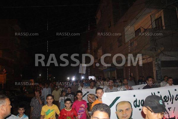 أهالي كتامة بالمنصورة يشيعون شهيد مجزرة رابعة