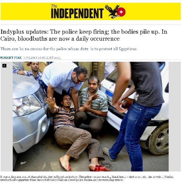 فيسك: حمامات الدم صارت مشهدا يوميا في القاهرة