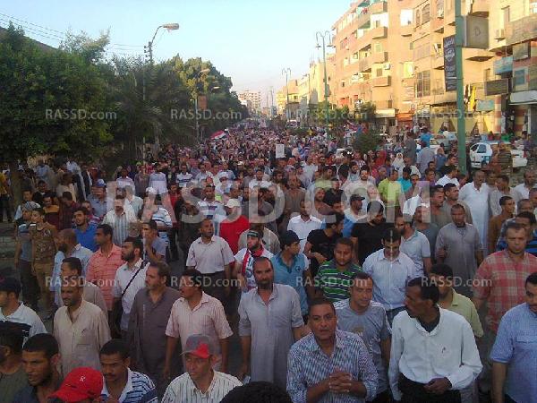 مؤيدو الانقلاب يهاجمون مسيرة دعم الشرعية ببني سويف