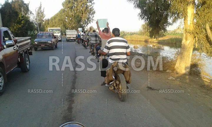 مسيرة دراجات بخارية في الجمالية بمحافظة الدقهلية