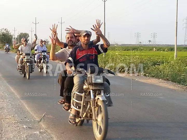 مسيرة ضد الانقلاب بالدراجات البخارية في الدقهلية