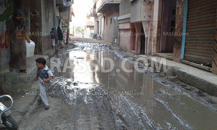 قرية السعديين بالشرقية تغرق في مياه الصرف الصحي