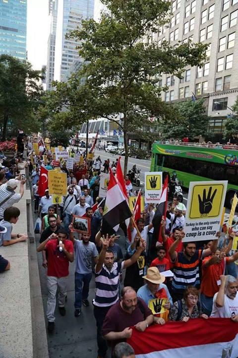 تظاهرة في نيويورك ضد الانقلاب