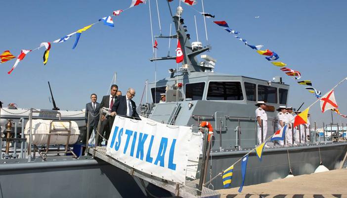 تونس تدشن أول باخرة عسكرية محلية الصنع