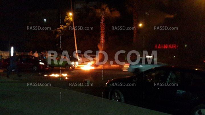 مجهولون يحرقون بوكس شرطة بفيصل