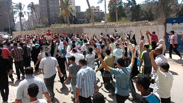 مسيرات حاشدة بالإسكندرية تطالب برحيل السيسي