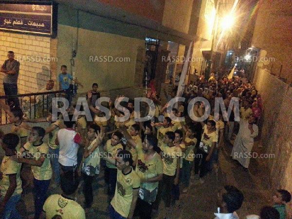 مسيرة  في “ناهيا” بالجيزة تنديدًا بالانقلاب