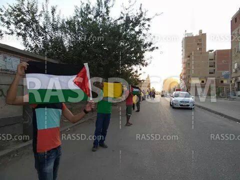 سلسلة بشرية في”السويس” رفضا للانقلاب