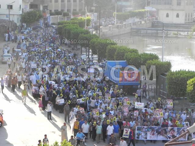 الآلاف يخرجون في مسيرات حاشدة لرفض الانقلاب بالفيوم