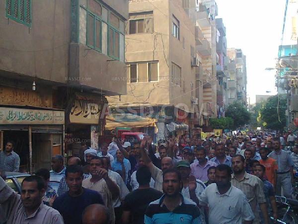 مسيرات في بني سويف ضد الانقلاب العسكري