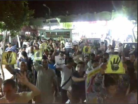 بث مباشر من مسيرة لكسر حظر التجوال في القناطر الخيرية