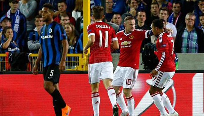 روني يقود اليونايتد لاكتساح كلوب بروج برباعية