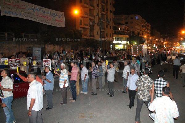 سلسلة بشرية ببيطاش اسكندرية رفضا للانقلاب وكسرا للحظر