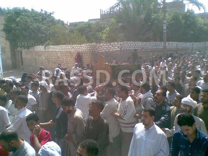 تشييع شهيد قرية الميمون ببنى سويف