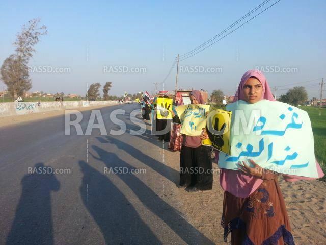 سلاسل بشرية بـ”الشرقية” تحيةً لانتصار غزة