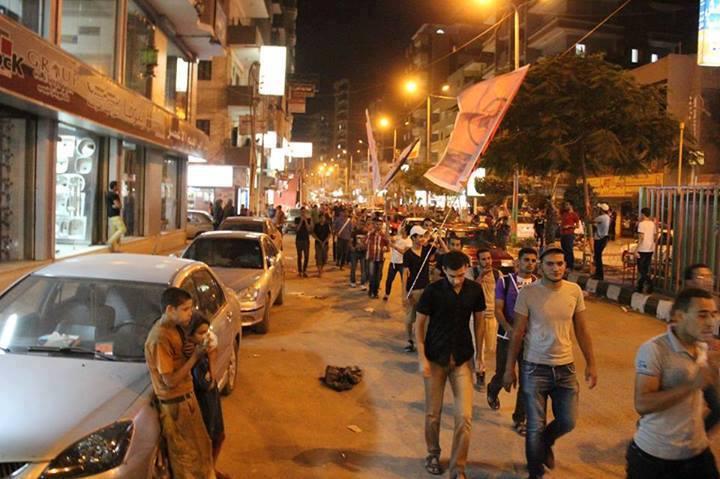 مسيرة لشباب ضد الانقلاب بالزقازيق