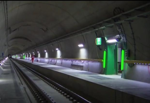 بالفيديو.. سويسرا تنتهي من بناء أطول نفق في العالم