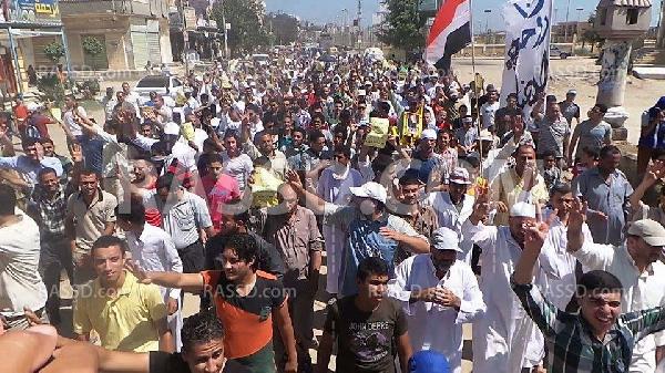 تظاهرات مناهضة للانقلاب في كفر الشيخ