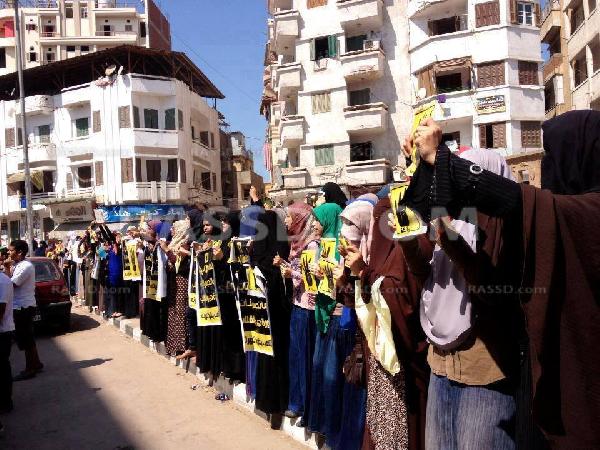 بالصور..وقفة لـ” شباب ضد الانقلاب ” بدمياط