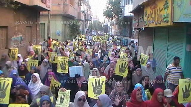 مسيرة حاشدة ببنى سويف لرفض الانقلاب العسكري