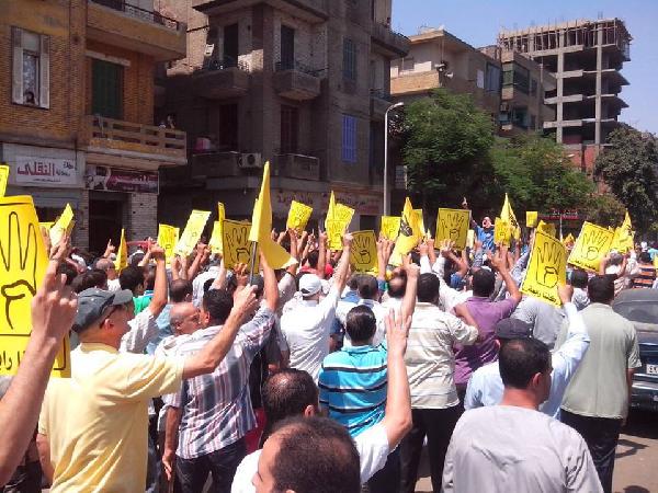 بالصور.. مسيرة حاشدة بشبرا مصر فى جمعة الحسم