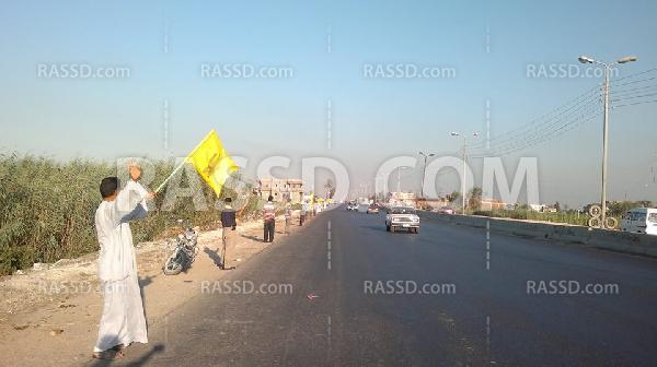 سلسلة بشرية في”أبو حمص” بالبحيرة تنديدًا بالوضع الاقتصادي