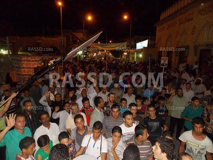 مسيرات ليلية رافضة للانقلاب بالعريش