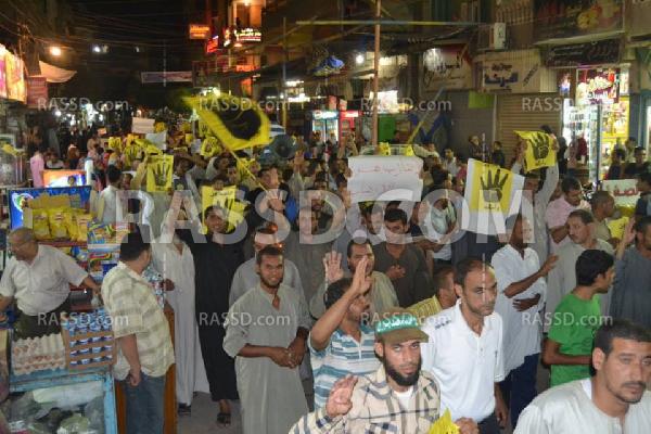 بني سويف تخرج بمسيرات حاشدة في تظاهرات”الانقلاب هو الارهاب”