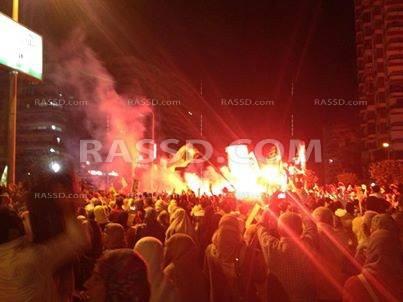 مدينة نصر تكسر حظر التجوال و تخرج بمسيرة لرفض الانقلاب