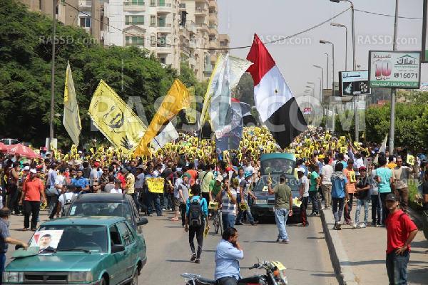 مسيرة حاشدة بمدينة نصر والآلاف يرددون”السيسي أهدر دمنا”