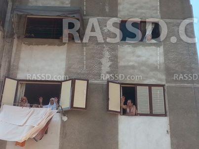 بورسعيد:الأهالي يتفاعلون مع المسيرة ويرفعون شعار “رابعة العدوية”