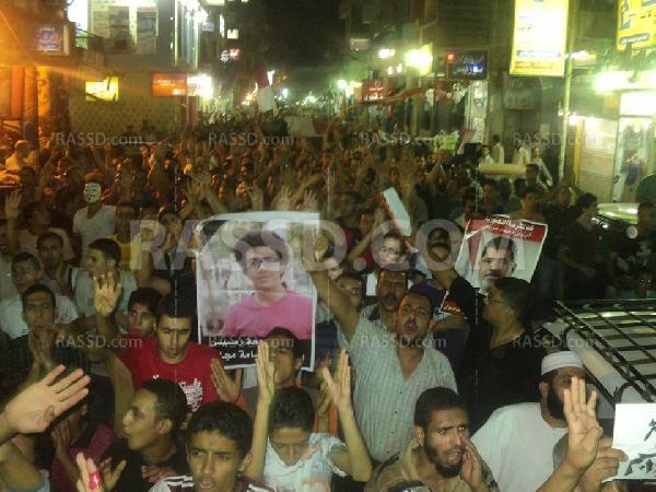 مسيرة حاشدة لرافضي الانقلاب تجوب الحوامدية