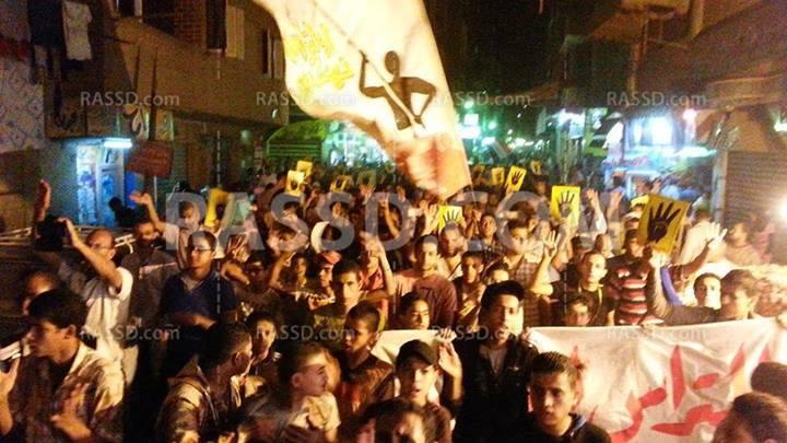 مسيرة عزبة النخل تدعو المواطنين للعصبان المدني