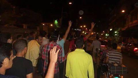 مسيرة ليلية  لـ”شباب ضد الانقلاب” في كفر الشيخ