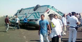 إصابة 27 في انقلاب أتوبيس بالغردقة