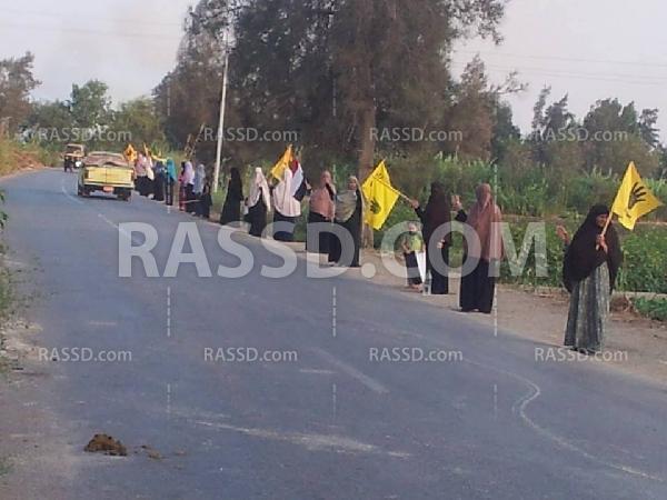 سلسلة بشرية لـ”تحالف دعم الشرعية” بكفر الشيخ