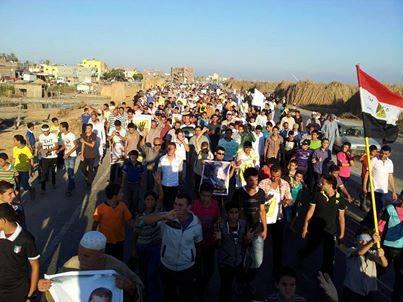 مسيرة حاشدة بكفر الشيخ لرفض الانقلاب